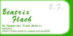 beatrix flach business card